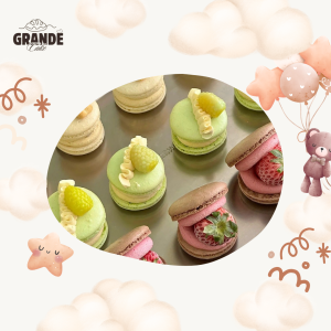 bánh macaron vị việt quất
